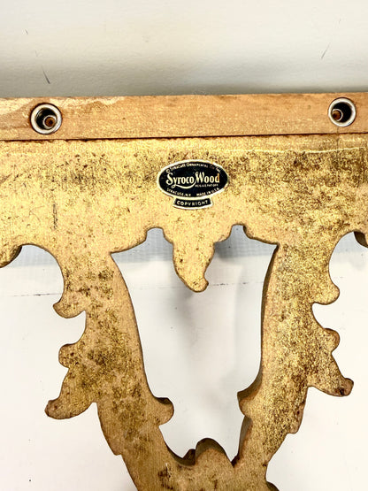 Vintage Syroco Gold Half Round Shelves