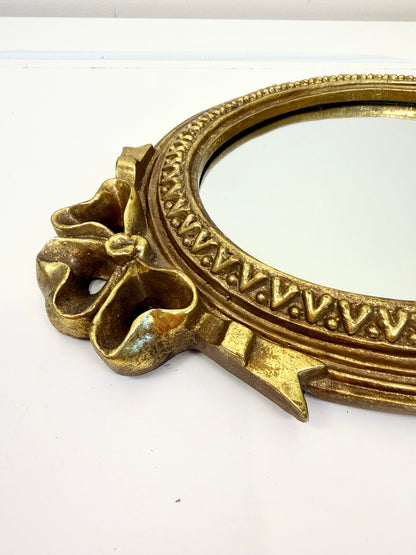 Vintage Gold Mirror: Oval