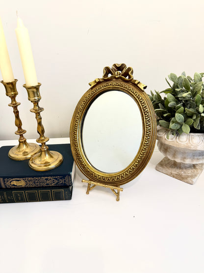 Vintage Gold Mirror: Oval