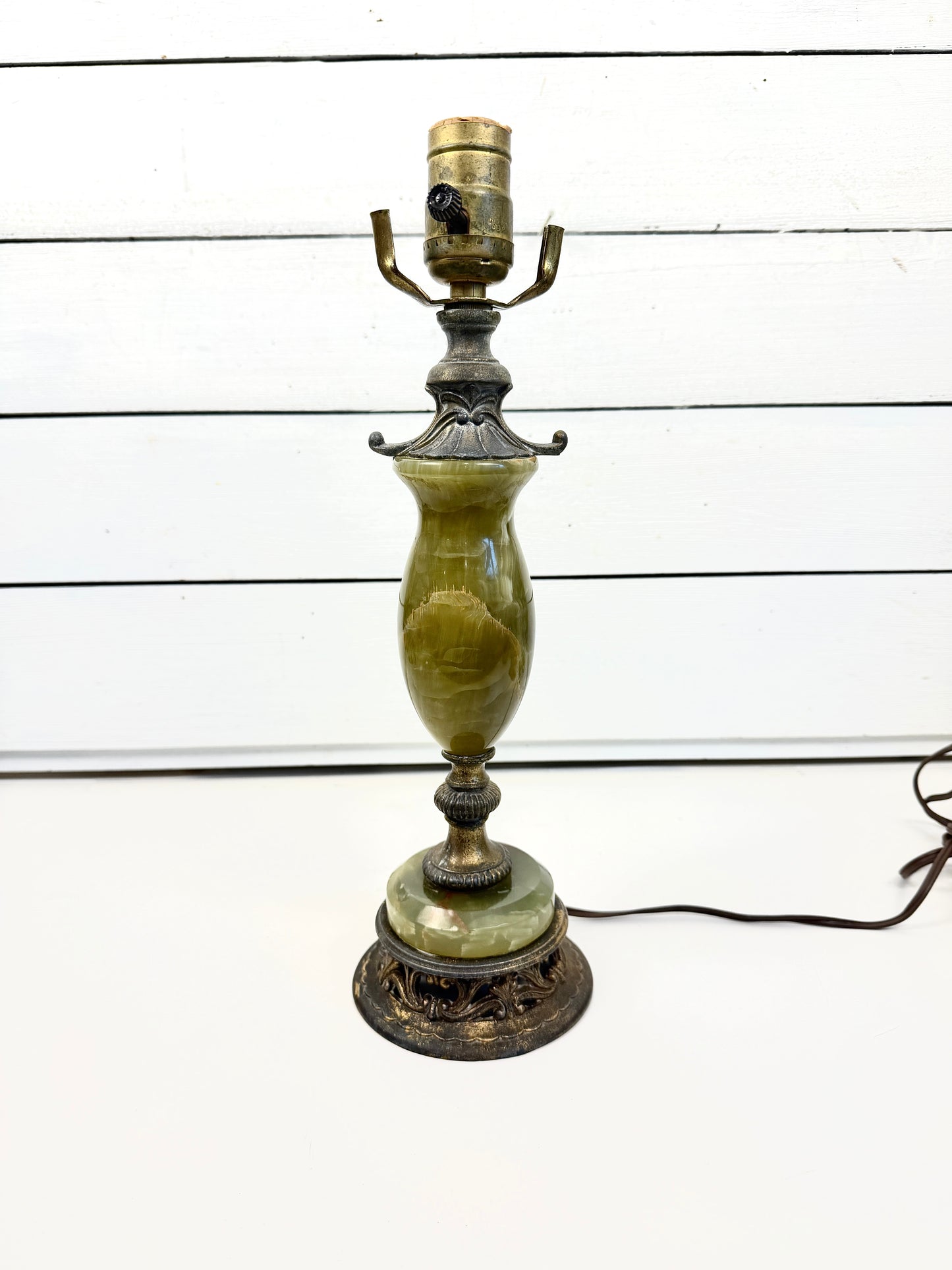Vintage Green Onyx Lamp