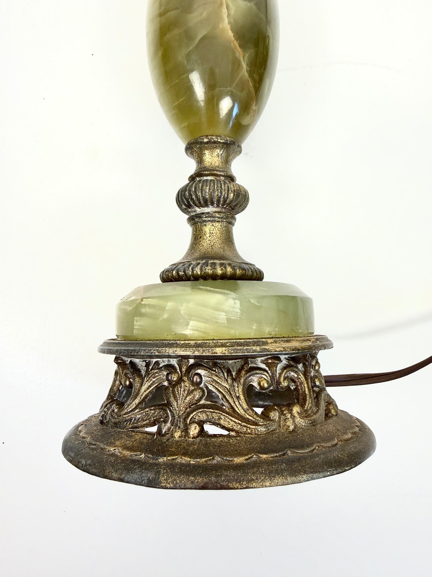 Vintage Green Onyx Lamp