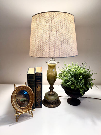 Vintage Green Onyx Lamp