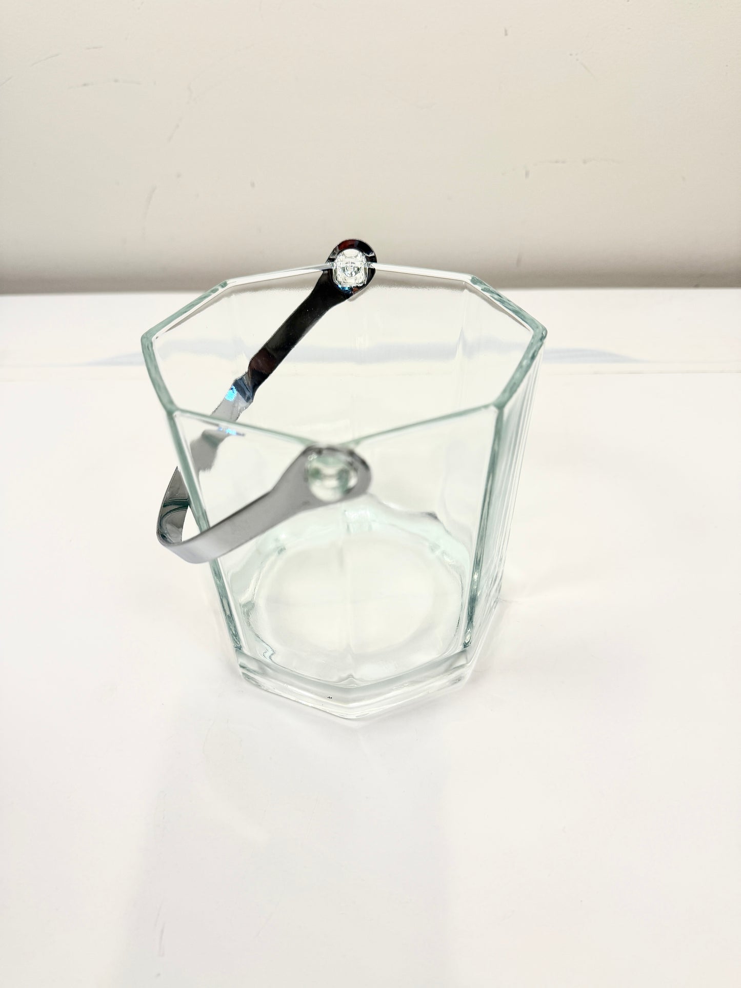 Vintage Glass Ice Bucket