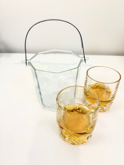 Vintage Glass Ice Bucket