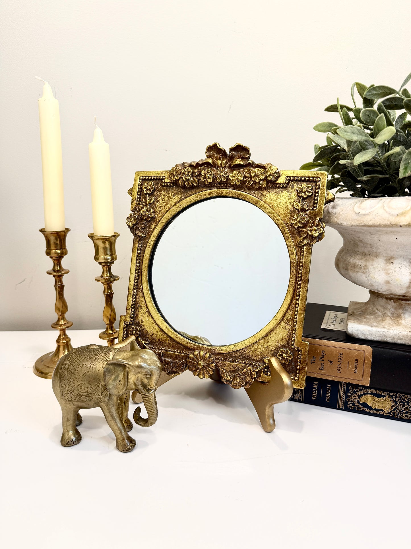 Vintage Gilt Square Mirror