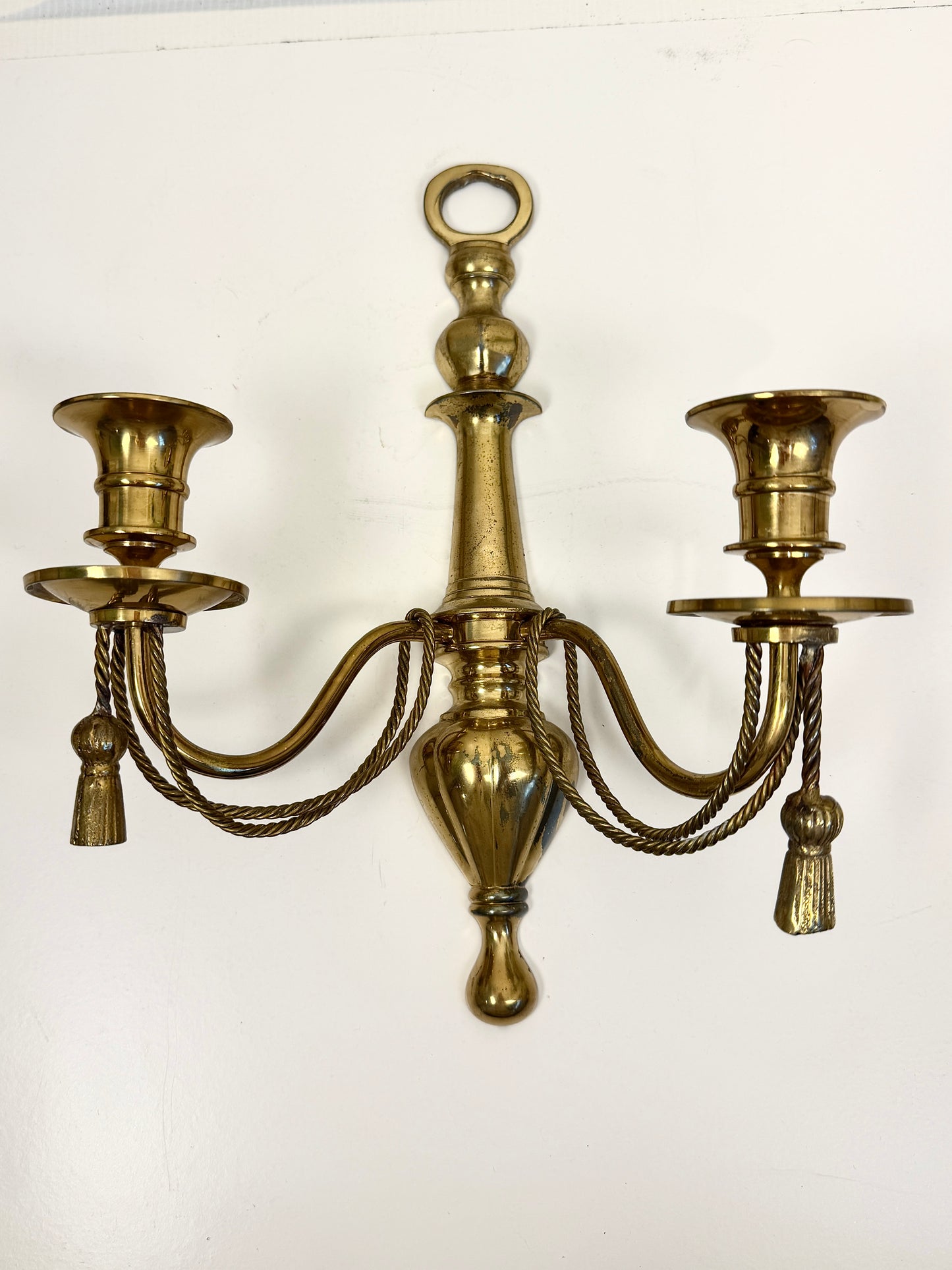 Vintage Brass Candle Sconces