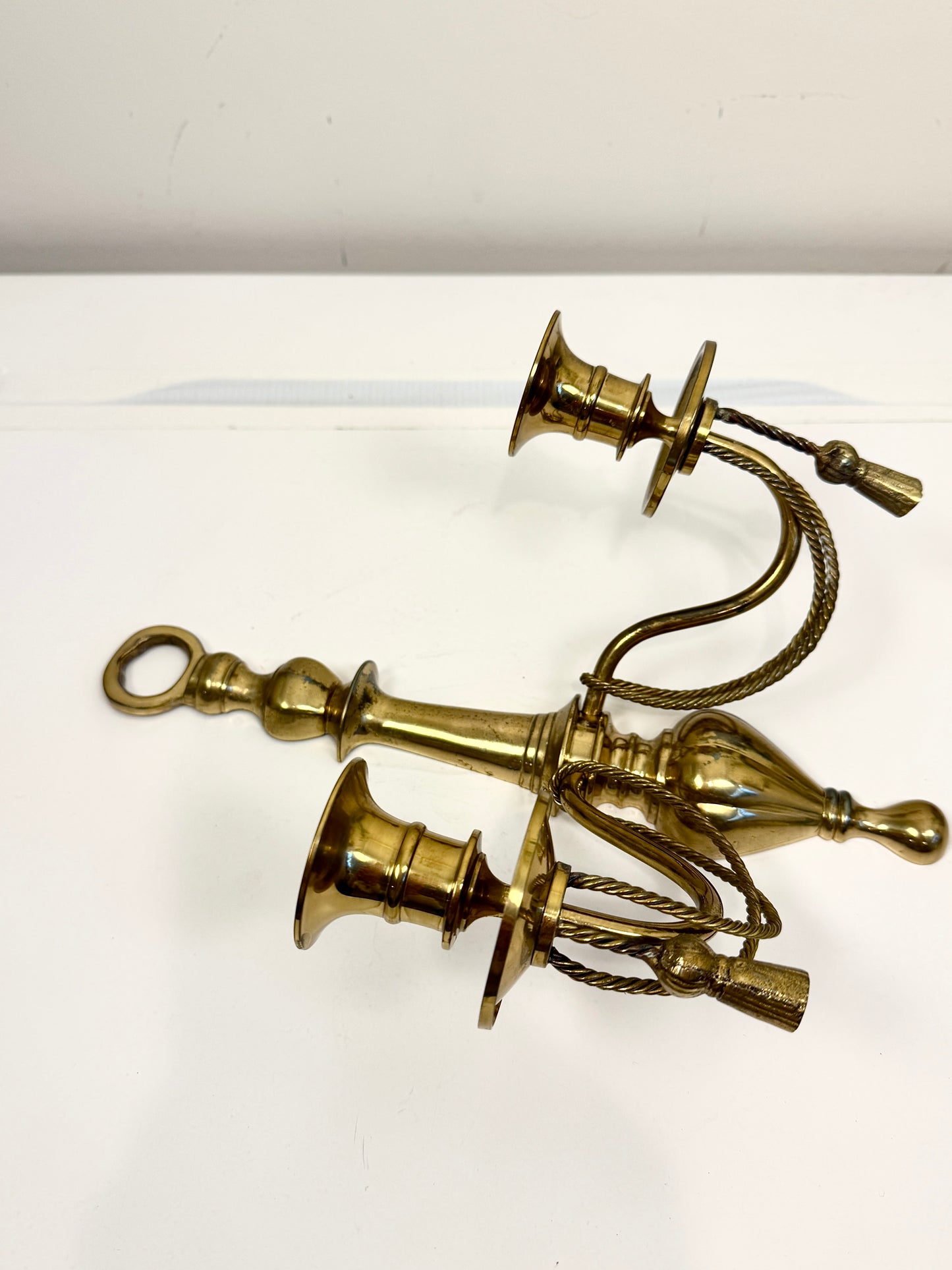 Vintage Brass Candle Sconces