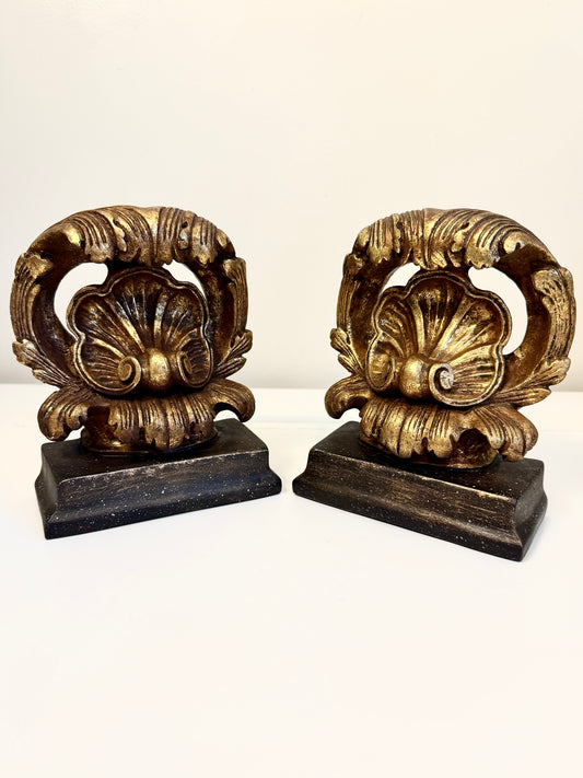 Vintage Gold Bookends