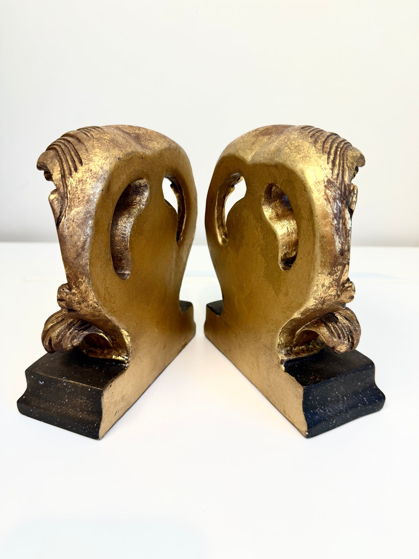 Vintage Gold Bookends