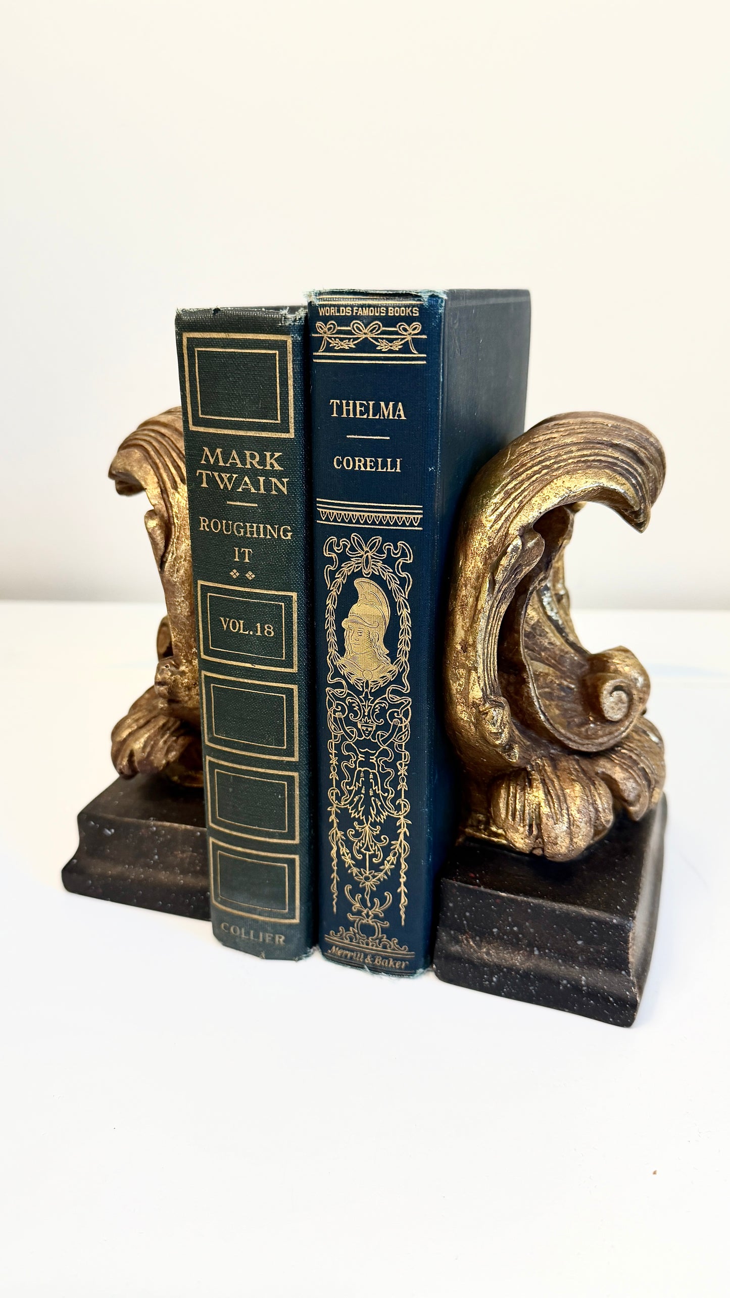 Vintage Gold Bookends