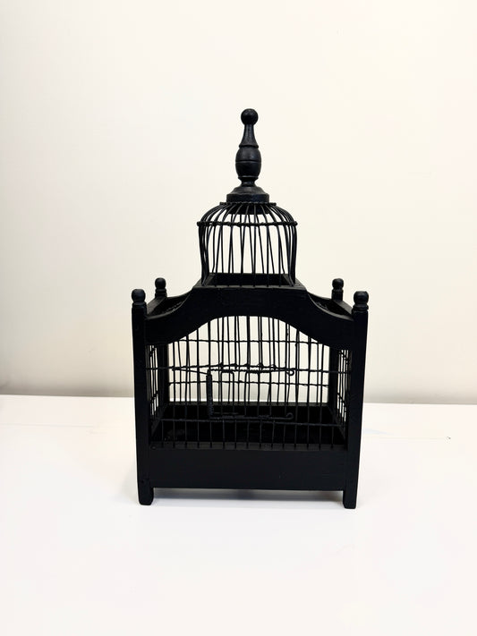Vintage Wood Birdcage