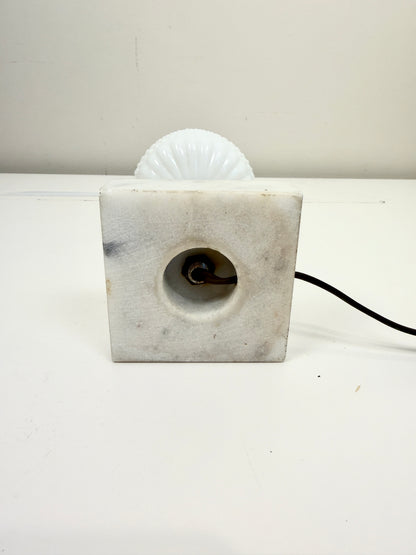 Vintage Hobnail and Brass Lamp