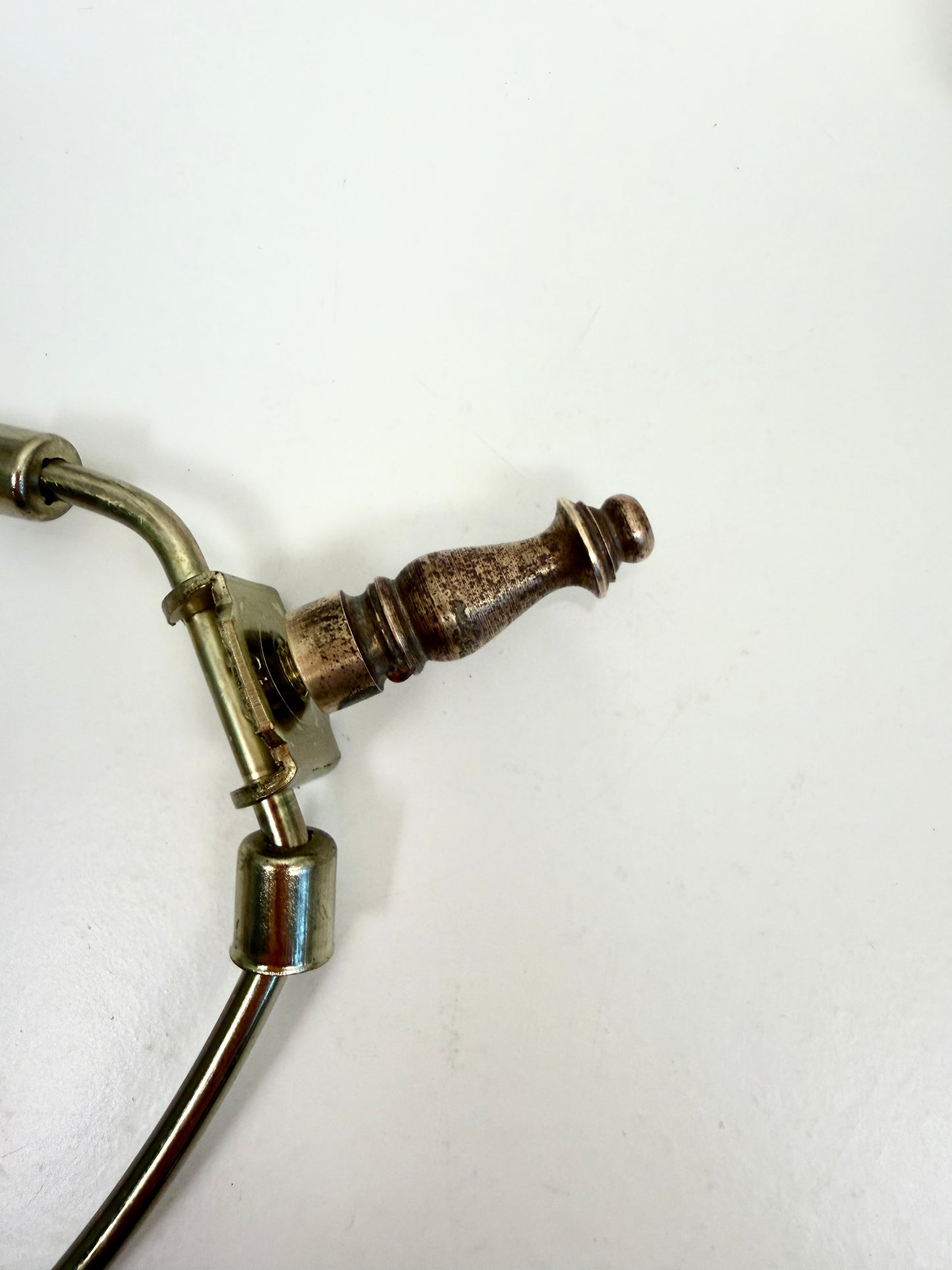 Vintage Hobnail and Brass Lamp