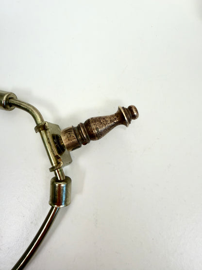 Vintage Hobnail and Brass Lamp