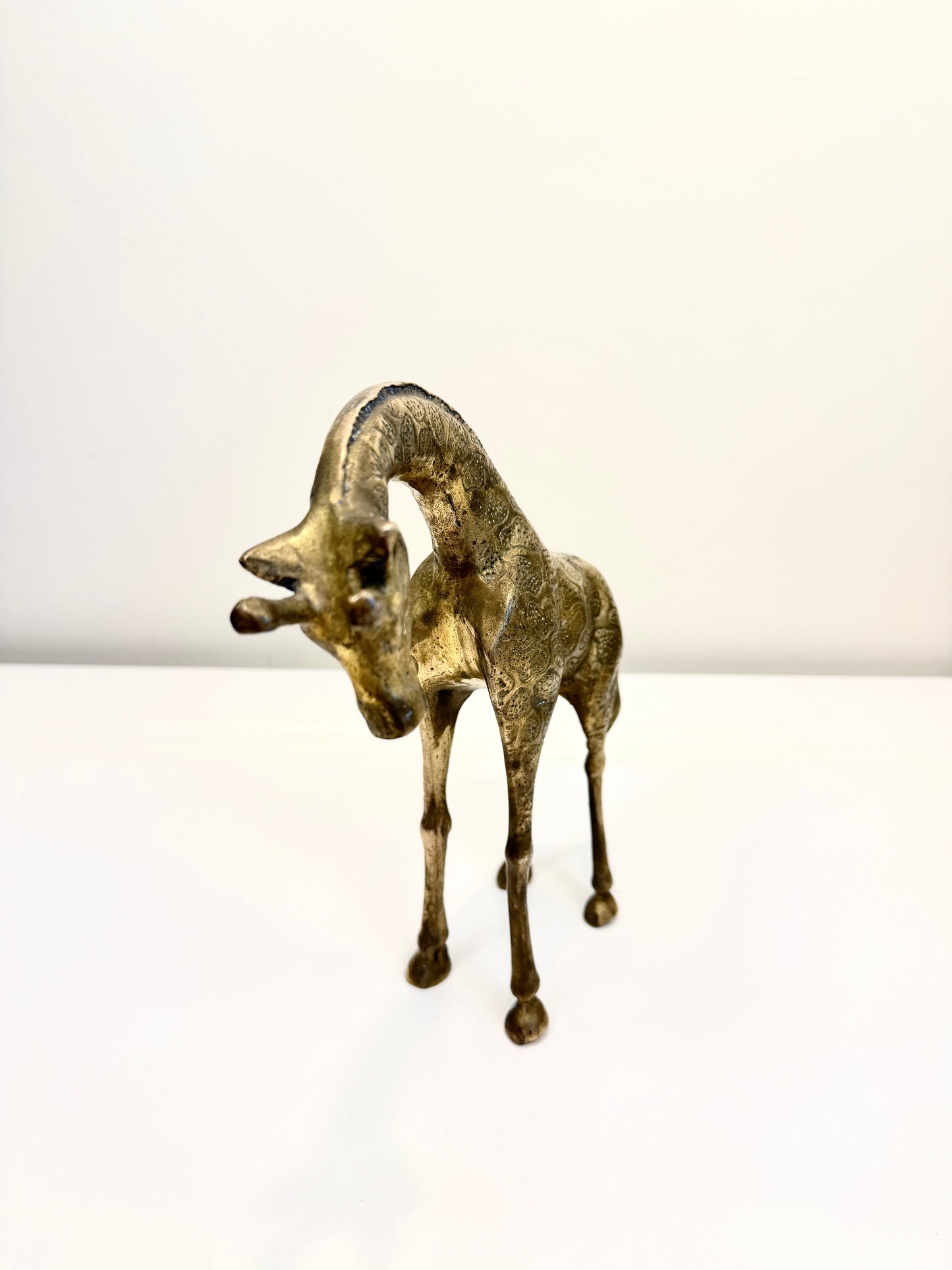 Vintage Brass Giraffe