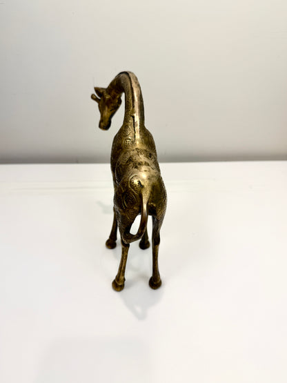 Vintage Brass Giraffe