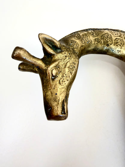 Vintage Brass Giraffe