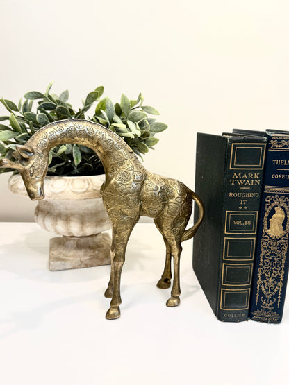 Vintage Brass Giraffe