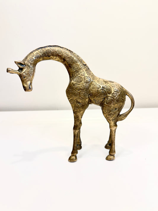 Vintage Brass Giraffe