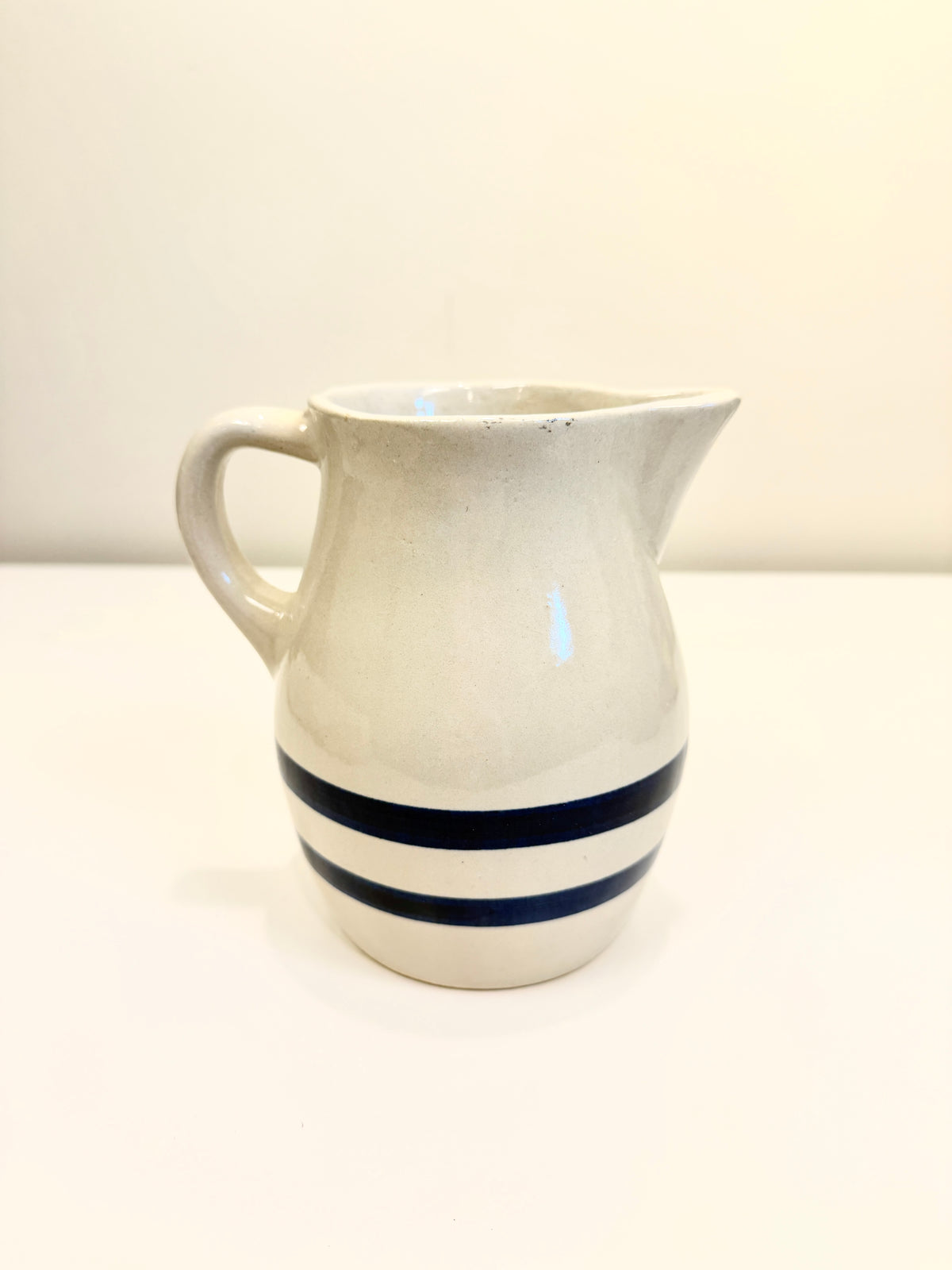 Vintage Stoneware Pitcher: Ransbottom