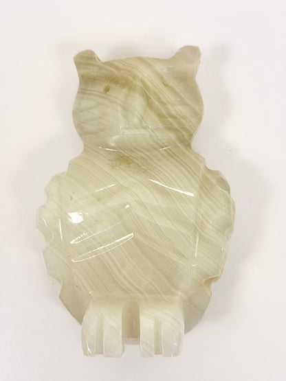 Vintage Onyx Owl Figurine