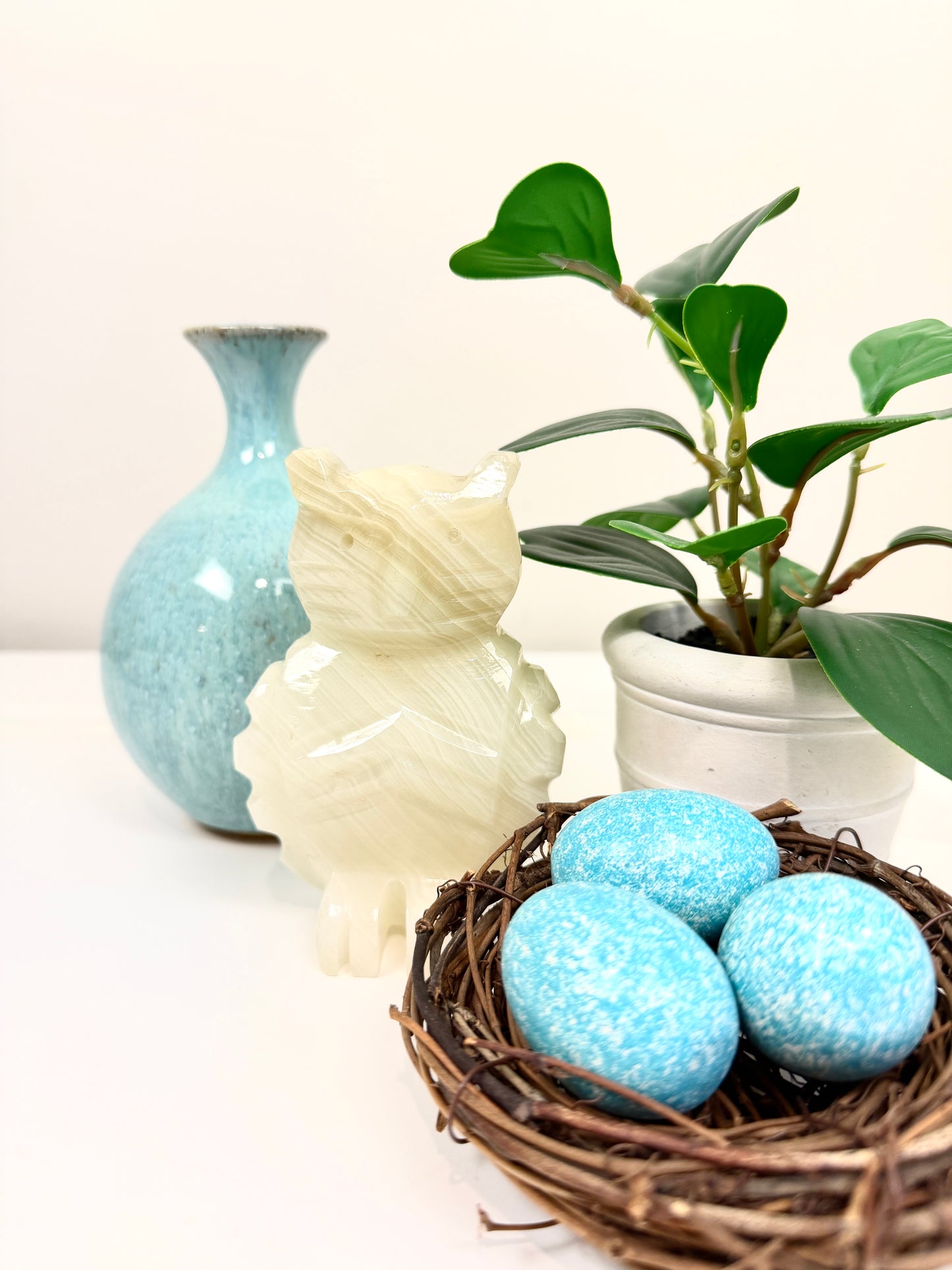 Vintage Onyx Owl Figurine