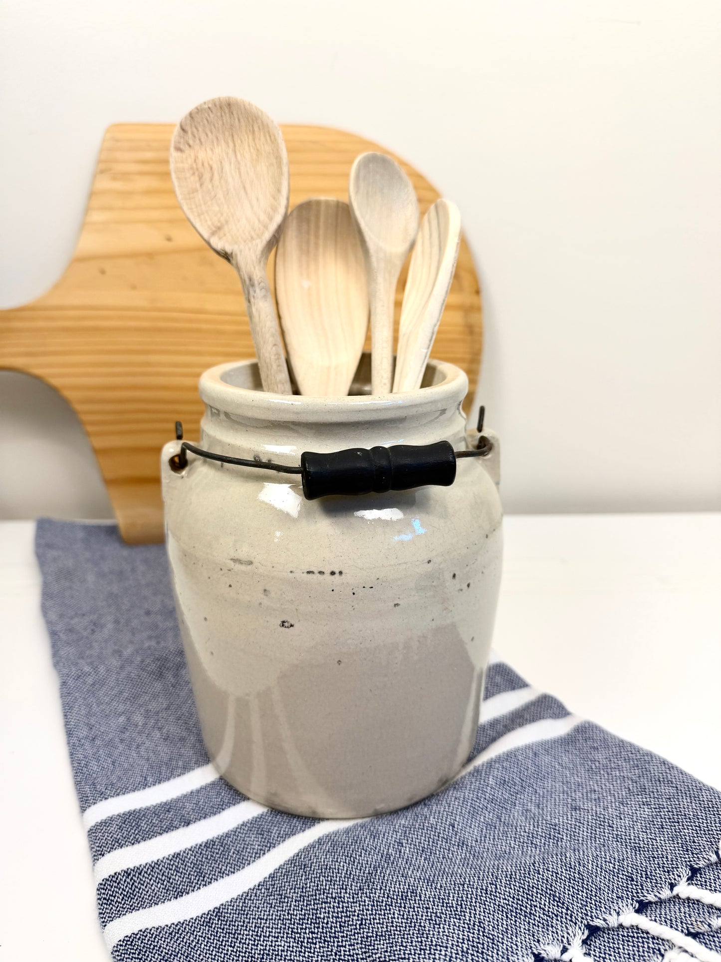 Vintage Stoneware Crock with Handle