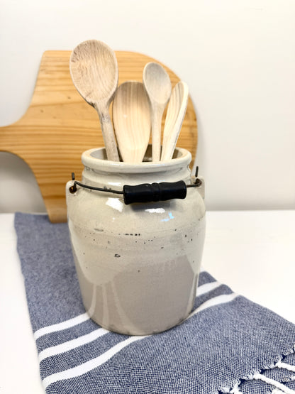 Vintage Stoneware Crock with Handle