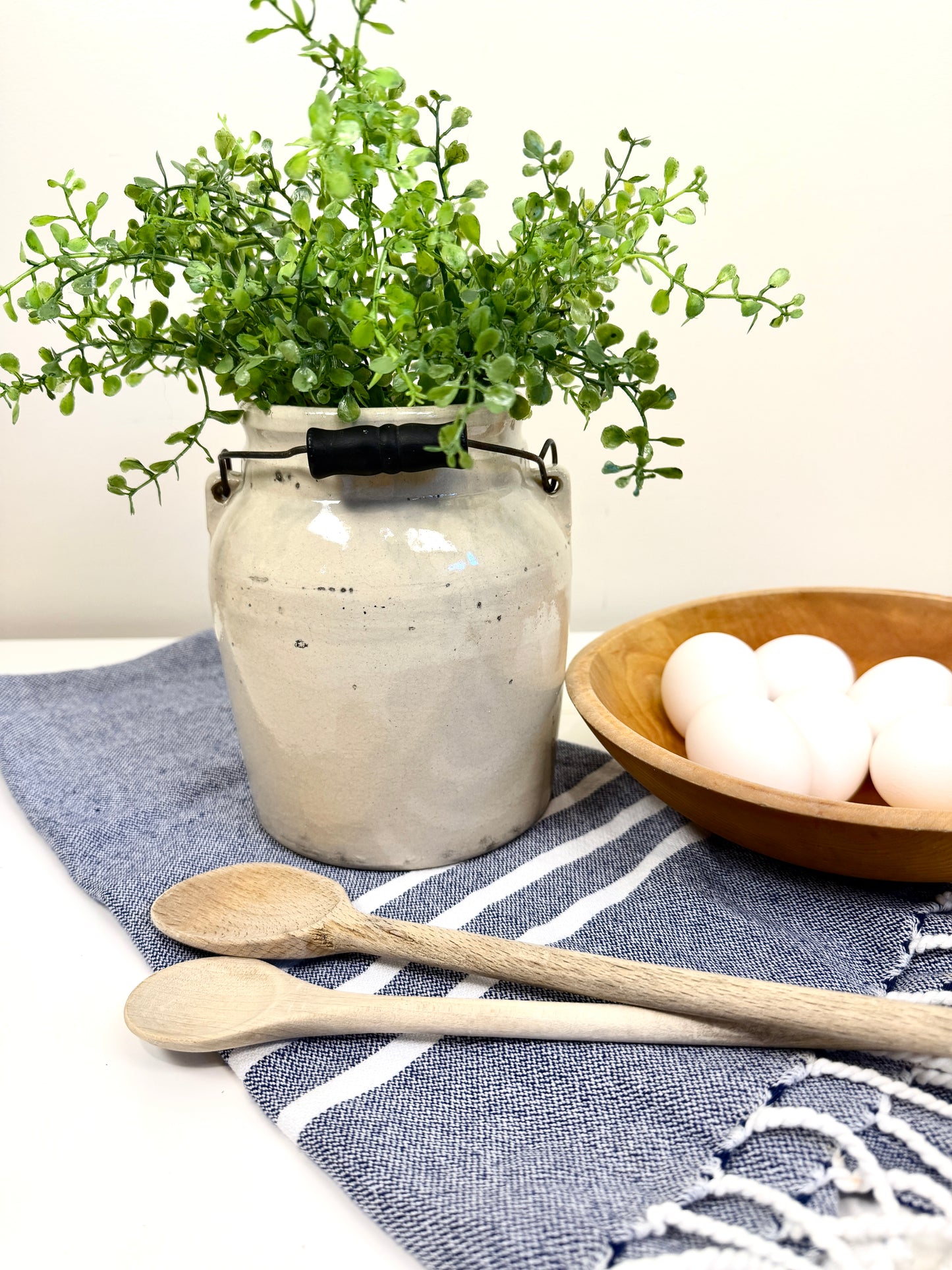Vintage Stoneware Crock with Handle