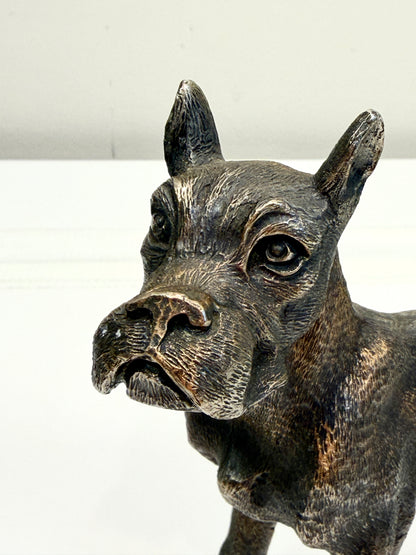 Vintage Metal Boxer Dog - Made in Italy