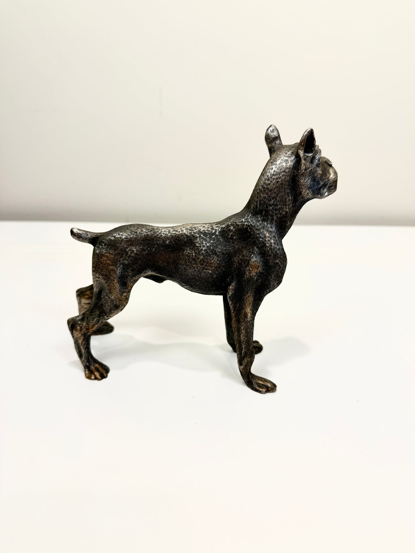 Vintage Metal Boxer Dog - Made in Italy