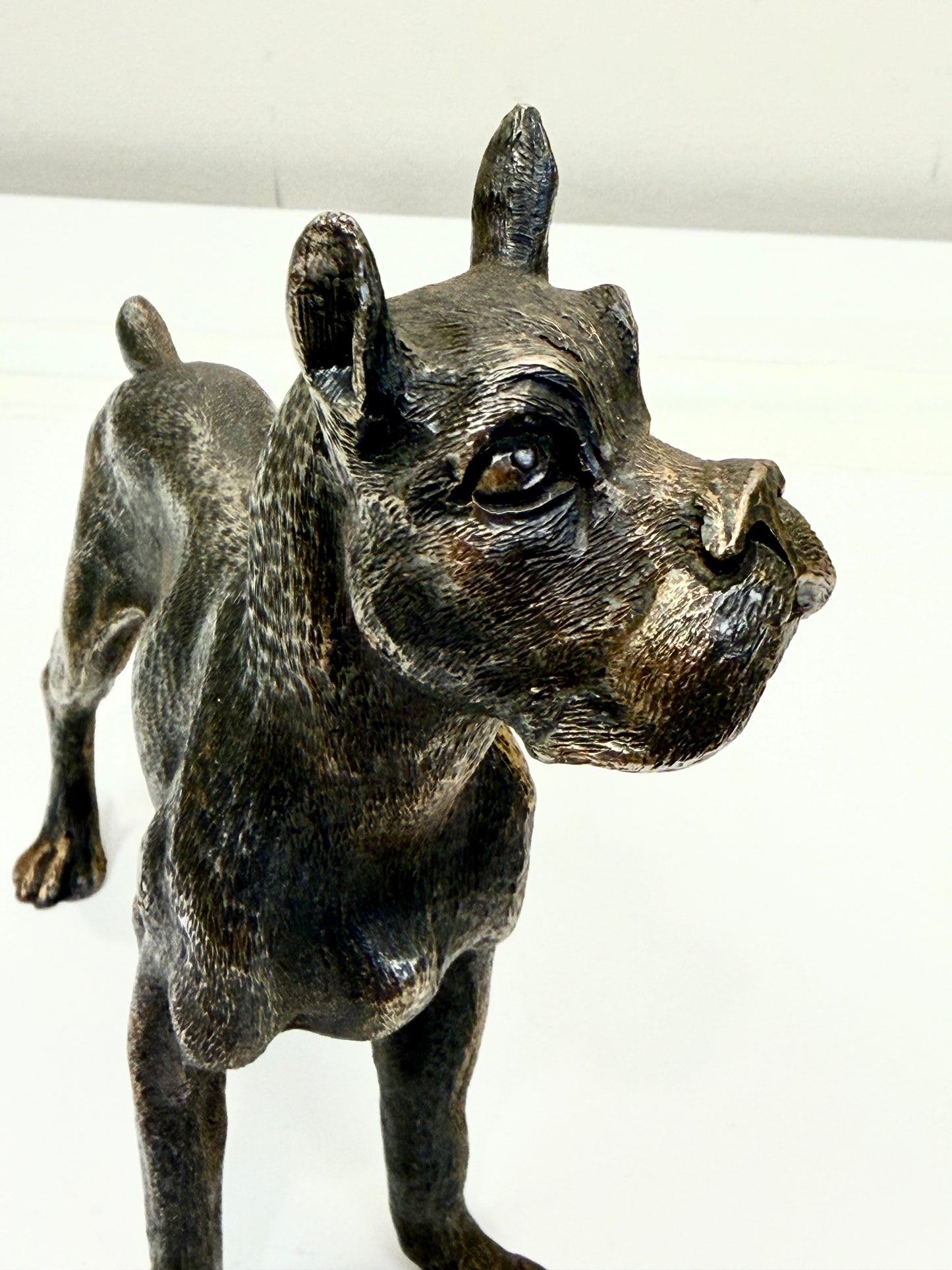 Vintage Metal Boxer Dog - Made in Italy