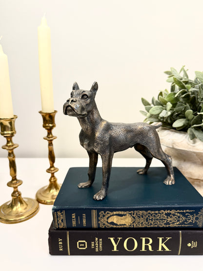 Vintage Metal Boxer Dog - Made in Italy