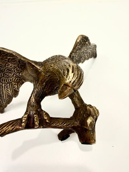 Vintage Brass Eagle on Branch