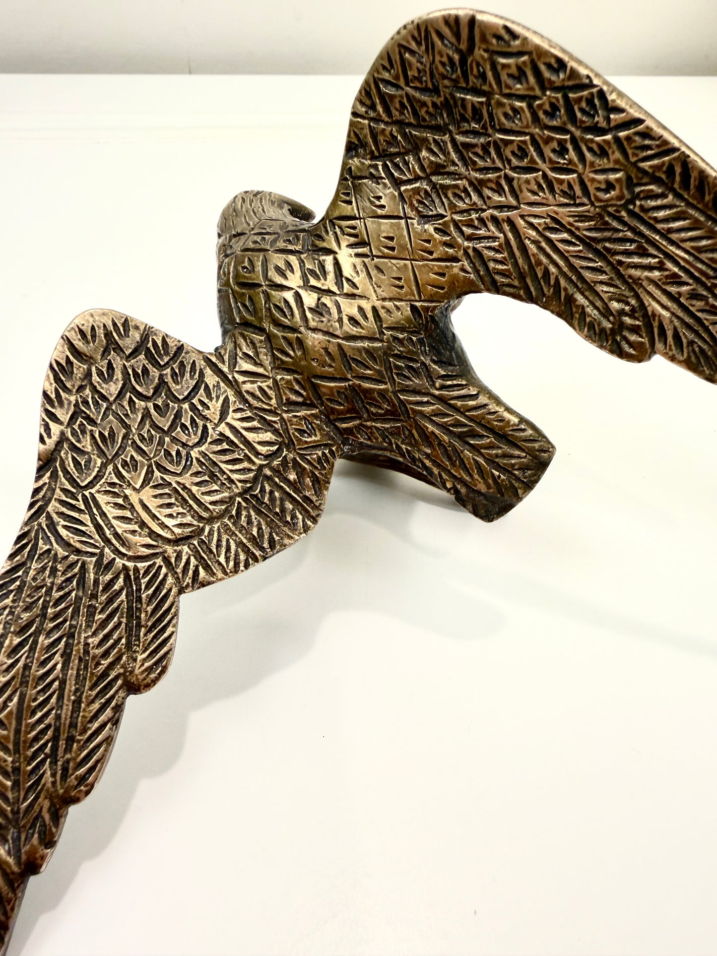 Vintage Brass Eagle on Branch
