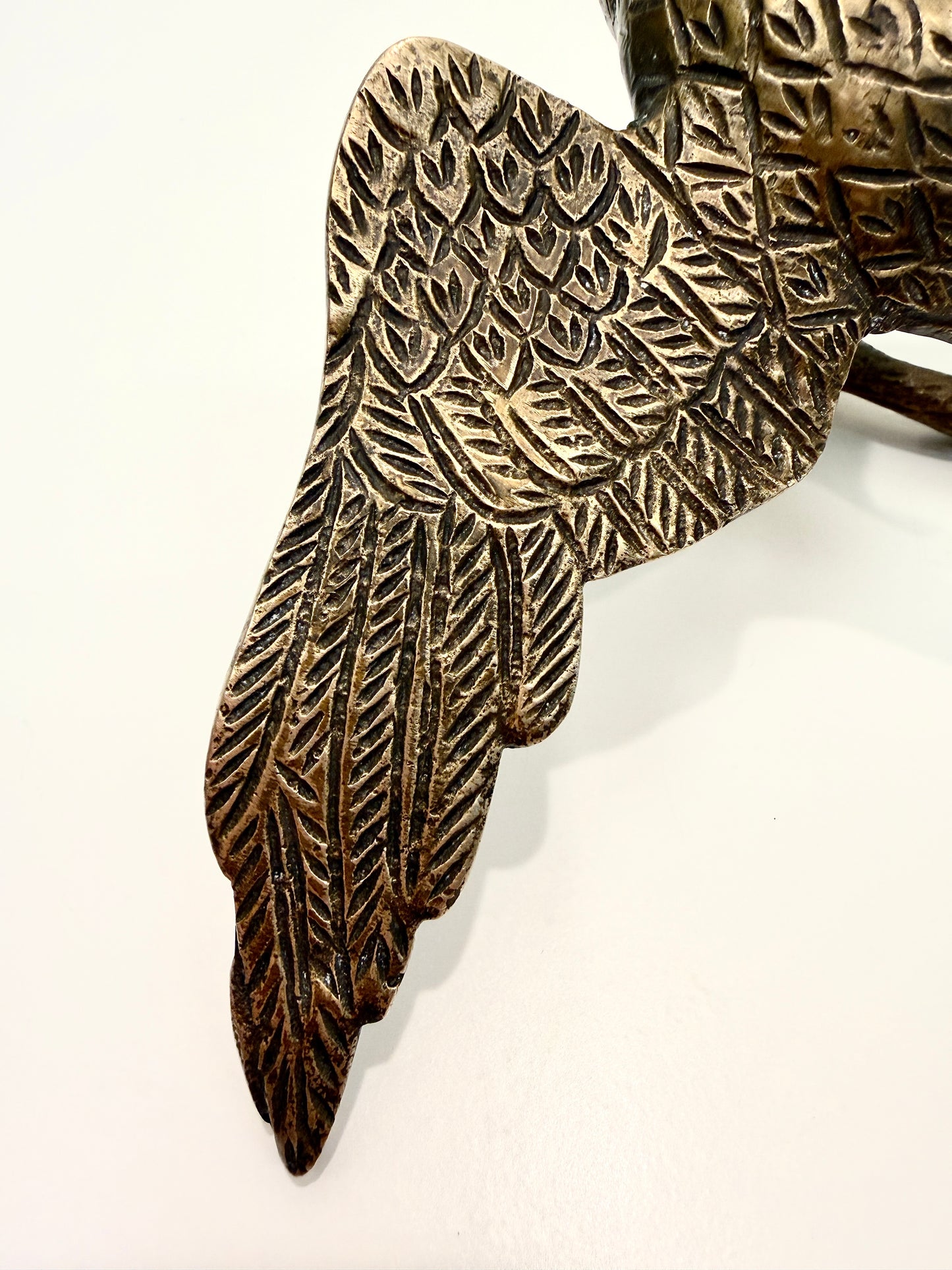 Vintage Brass Eagle on Branch