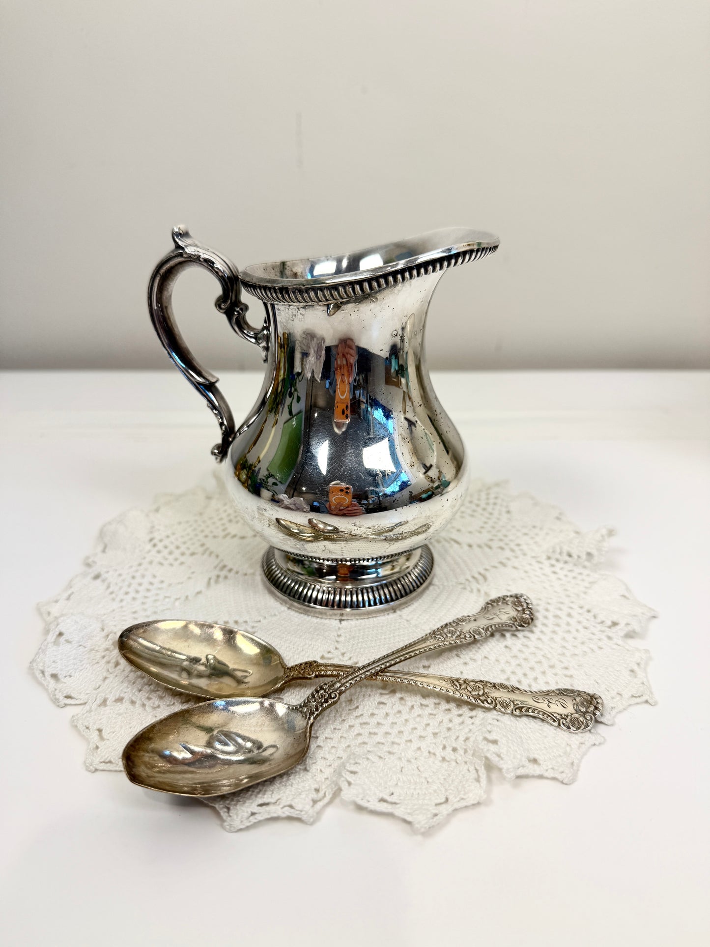 Vintage or Antique Silver Creamer Pitcher: Gorham