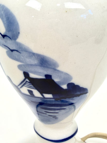 Blue and White Vintage Delft Lamp