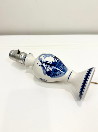 Blue and White Vintage Delft Lamp