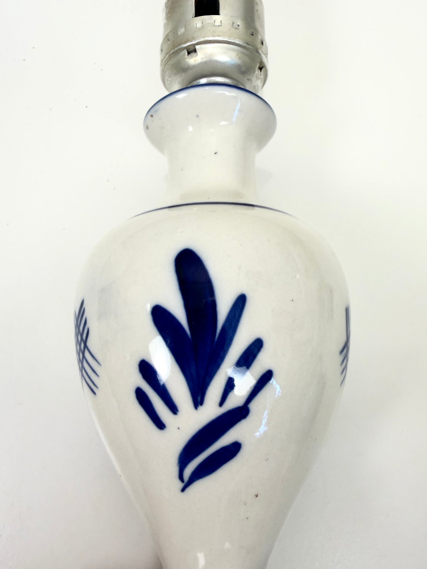 Blue and White Vintage Delft Lamp