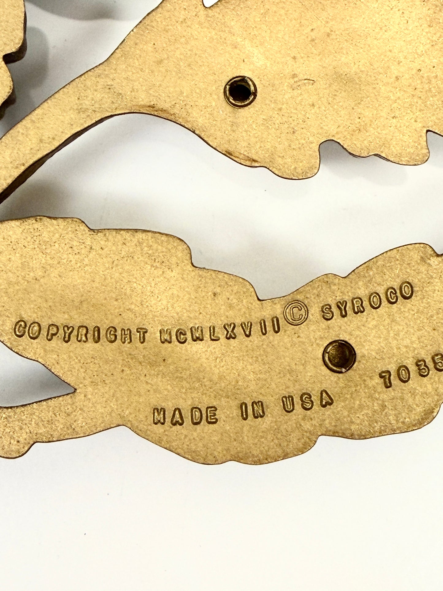Vintage Syroco Gold Flowering Branch