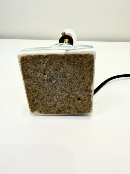 Vintage Lamp on Brass Column with Marble Base