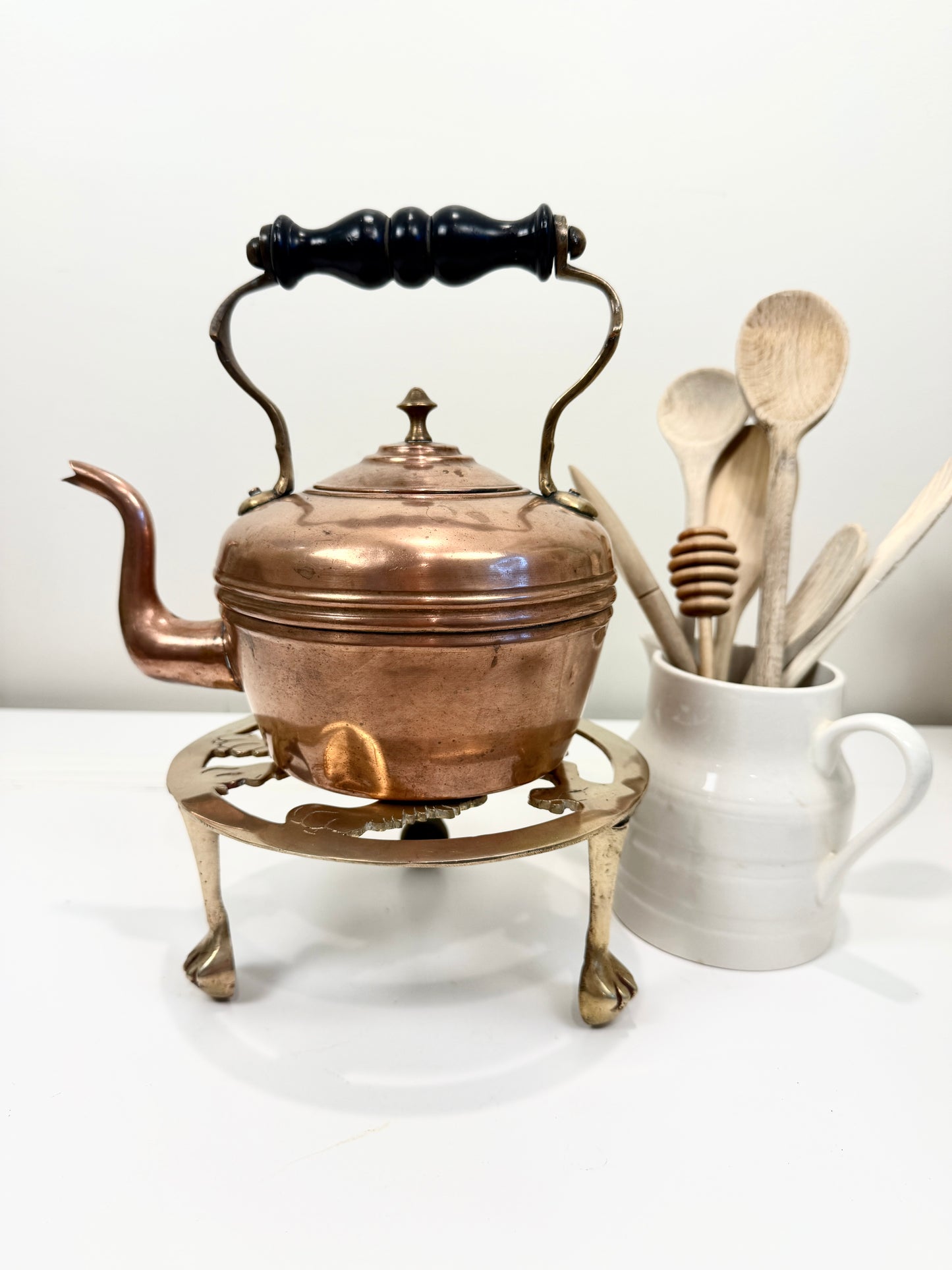 Vintage Brass Kettle Stand