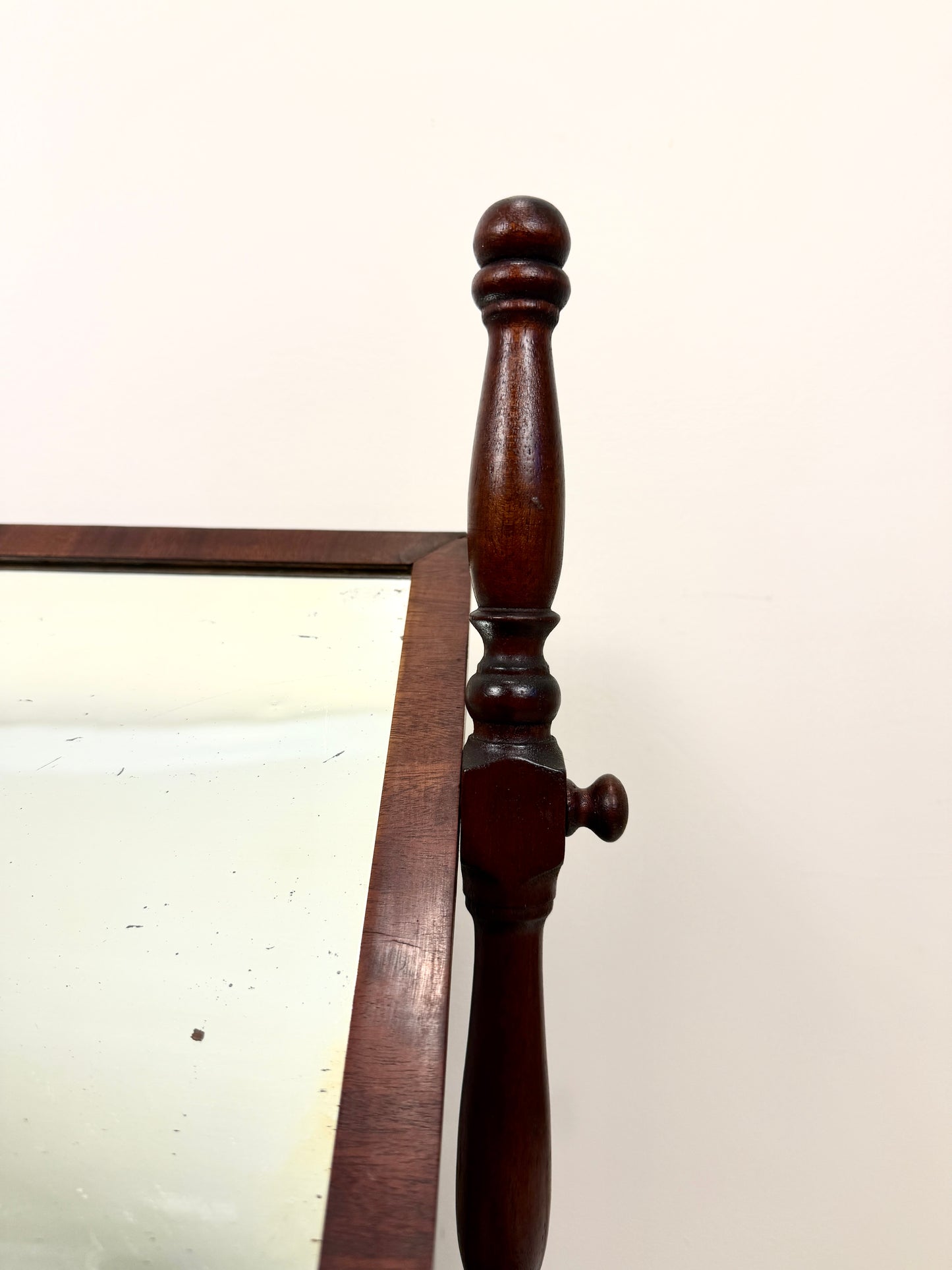 Antique Tilt Mirror with Drawer