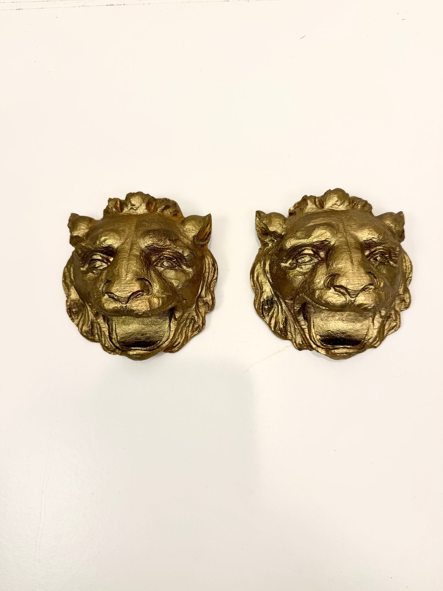 Lion Head Wall Art Pair
