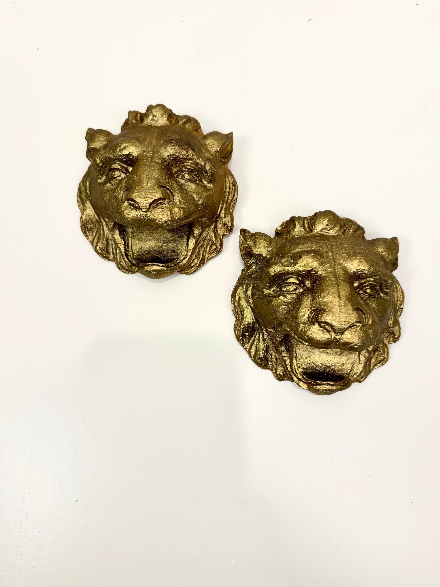 Lion Head Wall Art Pair
