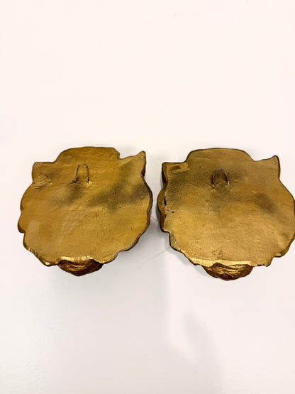 Lion Head Wall Art Pair