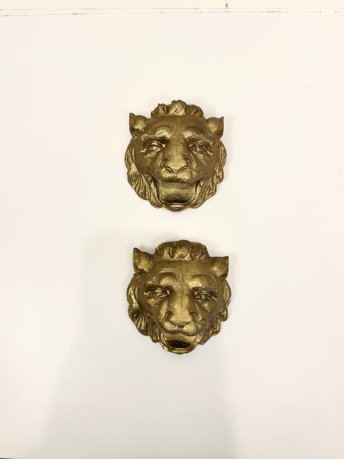 Lion Head Wall Art Pair