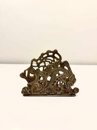 Vintage Brass Mail or Napkin Holder