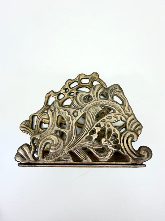 Vintage Brass Mail or Napkin Holder